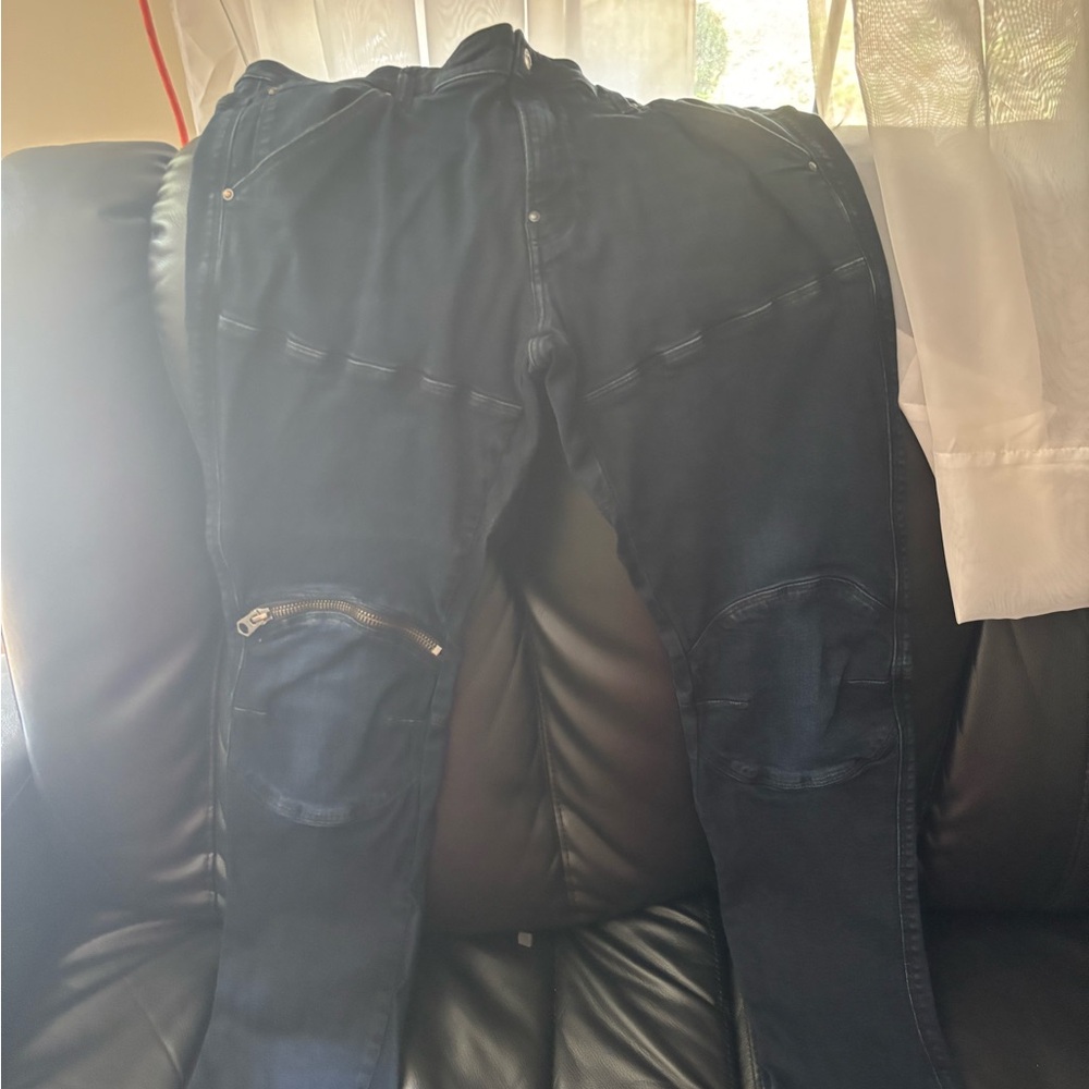 G-Star Black Skinny Jeans with Distressed Detailing
